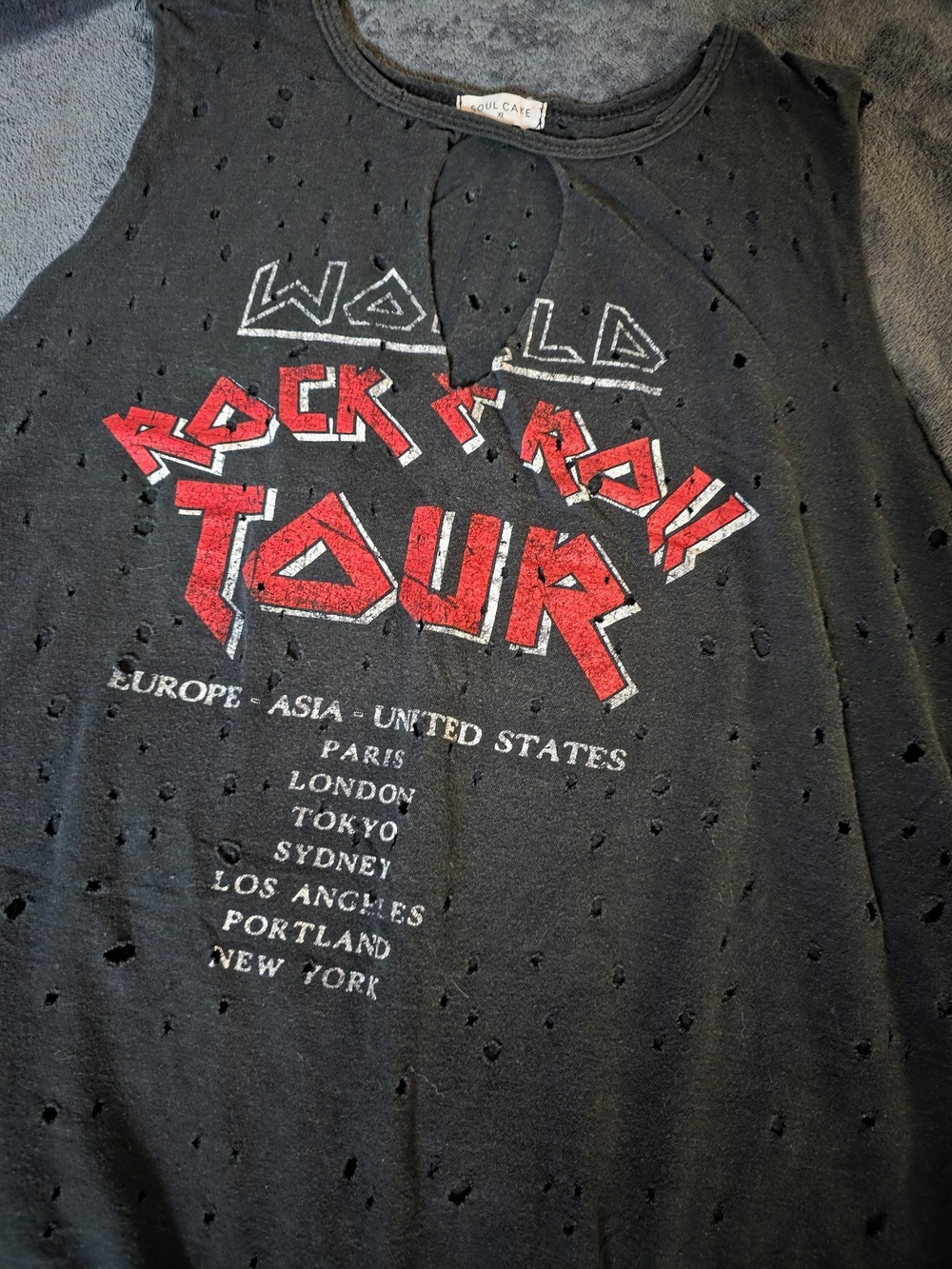 "Rock 'n' Roll Tour" Distressed Tank
